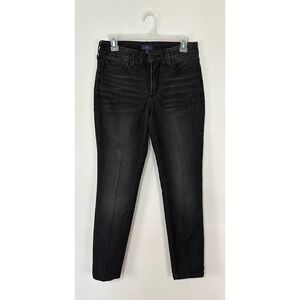 NYDJ jeans legging denim size 6P black charcoal wash